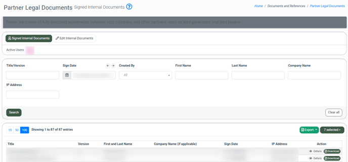 Partner Legal Documents