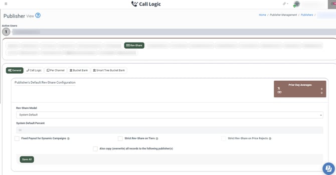 Publisher rev-share tab main