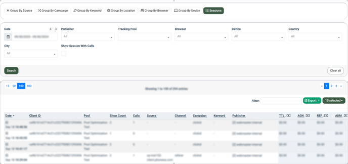 call tracking summary 7