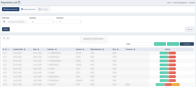 customer payments 1