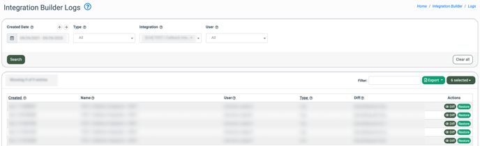 integration builder logs 2
