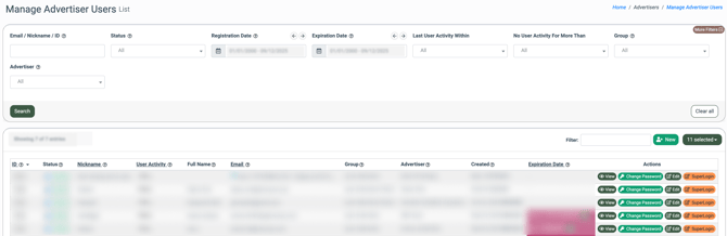 manage advertiser users 1