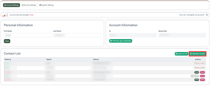 security settings 5