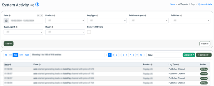 sys activity