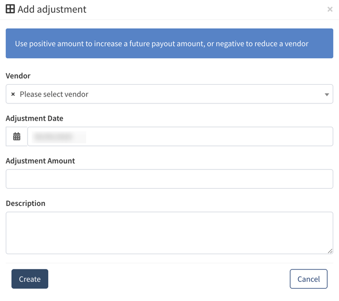 vendor adjustments 2
