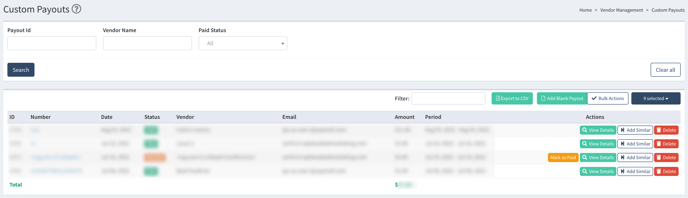 vendor custom payouts 1