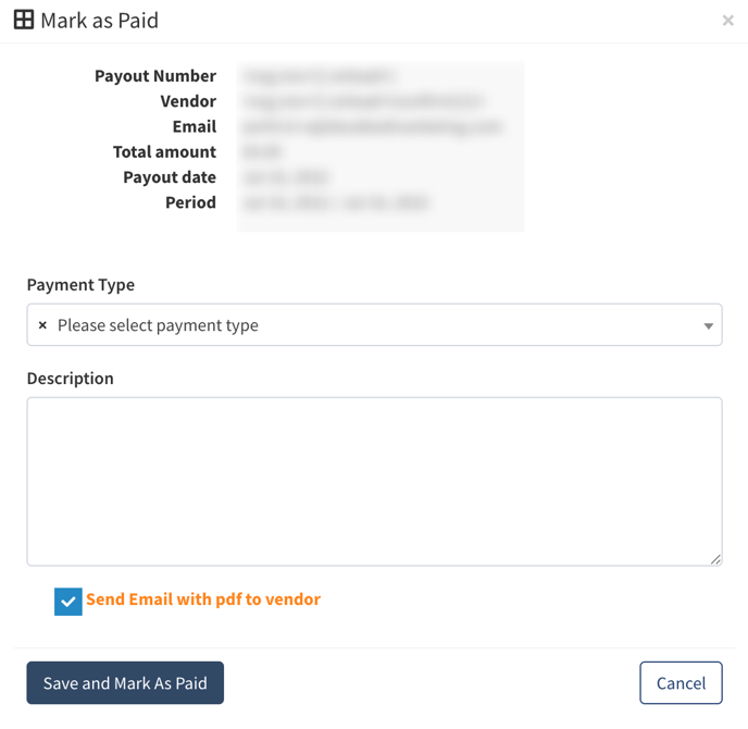 vendor custom payouts 5