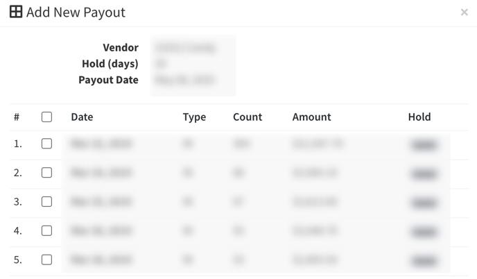 vendor payouts 9-1